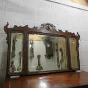 A Chippendale 3 glass mirror.