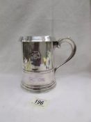 A 19th century silver tankard hallmarked with a Sheffield import mark.