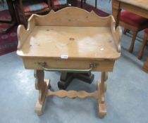 A Victorian pine washstand ****Condition report**** 70cm tall to table top 62cm