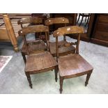 A set of 4 oak chairs (1 a/f)