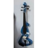 A SoJing electric violin with soft case.