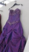 A purple fantasia bridesmaid/ evening dress, size 12.