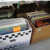 2 boxes of LP records.