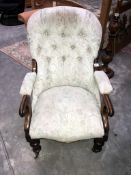 A Victorian arm chair