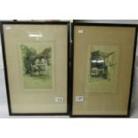 A pair of prints of inns/public houses - 'Old Salisbury Arms Barnet, Herts.