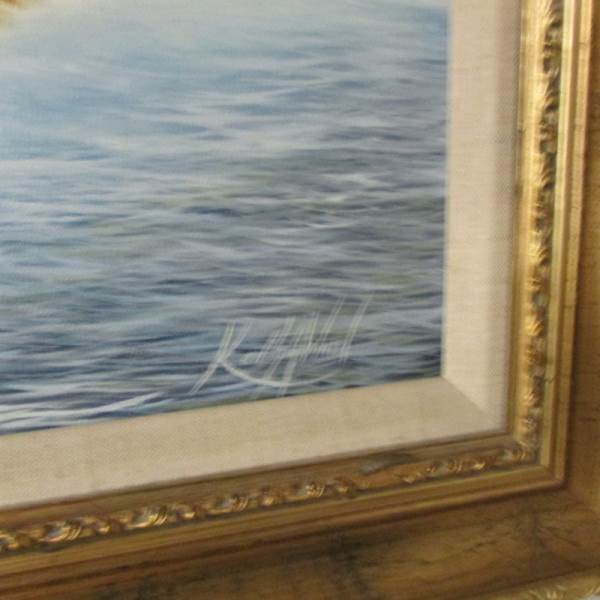 A gilt framed Cornish School oil on canvas by Keith A Ward. - Image 4 of 4