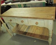 A shabby chic painted pine dresser base.