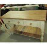 A shabby chic painted pine dresser base.