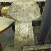 A large granite staddle stone.