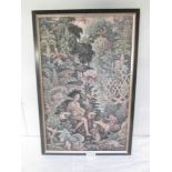 A framed and glazed 'Balinese Jungle' print, image 33 x 52 cm, signed but indistinct.
