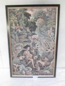 A framed and glazed 'Balinese Jungle' print, image 33 x 52 cm, signed but indistinct.