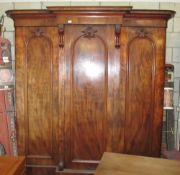 A Victorian combination wardrobe