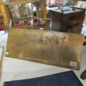 A brass plaque 'Inland Revenue'. ****Condition report**** Size is approximately 55.