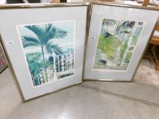 A pair of limited edition prints by Ken Fleming entitled 'Palm House' and 'Tropical House II',