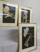 Derek Southon (1931-2019) a set of three limited edition silk screen prints of 30 depicting jazz