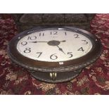 An unusual metal table with a large clock face as top ****Condition report**** The