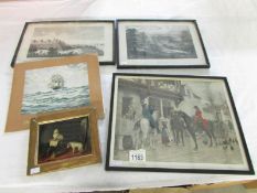 A collection of 4 framed and glazed prints/engravings including Windsor Castle and a Frost & Reed