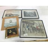 A collection of 4 framed and glazed prints/engravings including Windsor Castle and a Frost & Reed