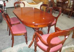 A dining table and 6 chairs ****Condition report**** Approximate width 94.