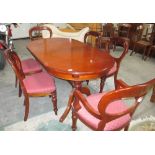 A dining table and 6 chairs ****Condition report**** Approximate width 94.