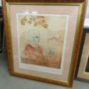 A framed and glazed picture entitled 'Memories of Florence', singed J. Garrington.