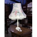 A table lamp with shade