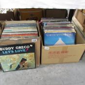 2 boxes of LP records.