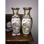 A pair of large oriental vases