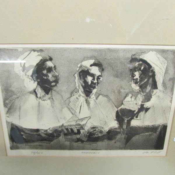 Van Elliott (American) 'Spirituals' signed limited edition etching, 38/250, artist details verso, - Image 2 of 4