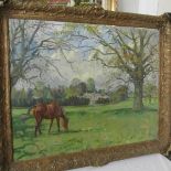 A framed oil on canvas by Peter Biegel, Garden House, Weston Birt.