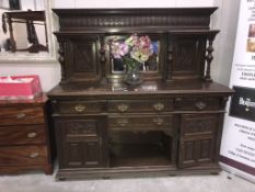 A large carved hall sideboard ****Condition report**** Approximate length