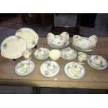 A 6 piece tea set New Hall Diana shape