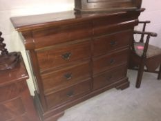 An 8 drawer hall chest of drawers