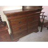 An 8 drawer hall chest of drawers
