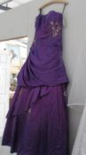 A Rosyn purple bridesmaid/evening dress, size 14.