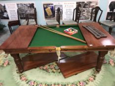 A Victorian snooker table / dining table ****Condition report**** Approximate length