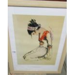 A print entitled 'Kirov Dancer Rehearsing Juliet', Donald Hamilton Frazer R.A.