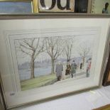 Norman H. G. Outhwaite watercolour painting entitled 'War and Peace', initialled N. H. G. O.