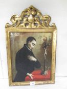 St Aloysius Receiving a Message from Archangel Gabriel - oil on canvas,