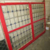 A large leaded glass window from a 1905 Welsh hotel, 182 x 151 cm.