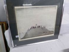 Lowry print, signed in pencil, framed and glazed, image 50 x 40 cm, frame 70 x 62 cm.