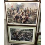 A pair prints relating to the English Civil War by Chris Collingwood, framed and glazed.