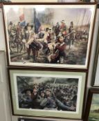 A pair prints relating to the English Civil War by Chris Collingwood, framed and glazed.