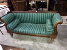 A Victorian 2 seater double ended mahogany sofa ****Condition report**** Approximate