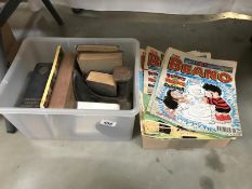 A quantity of 1990's Beano comics, miscellaneous books etc.