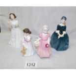 4 Royal Doulton figurines.