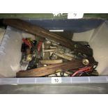 A good lot of hand tools, including hammers, screwdrivers, levels, etc.