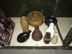 A quantity of pottery items etc.