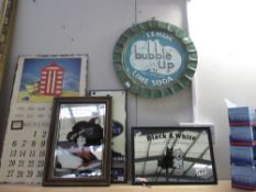 A quantity of breweriana including mirror, enamel sign metal wall plaque etc.