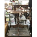 A Victorian mahogany tripod tea table